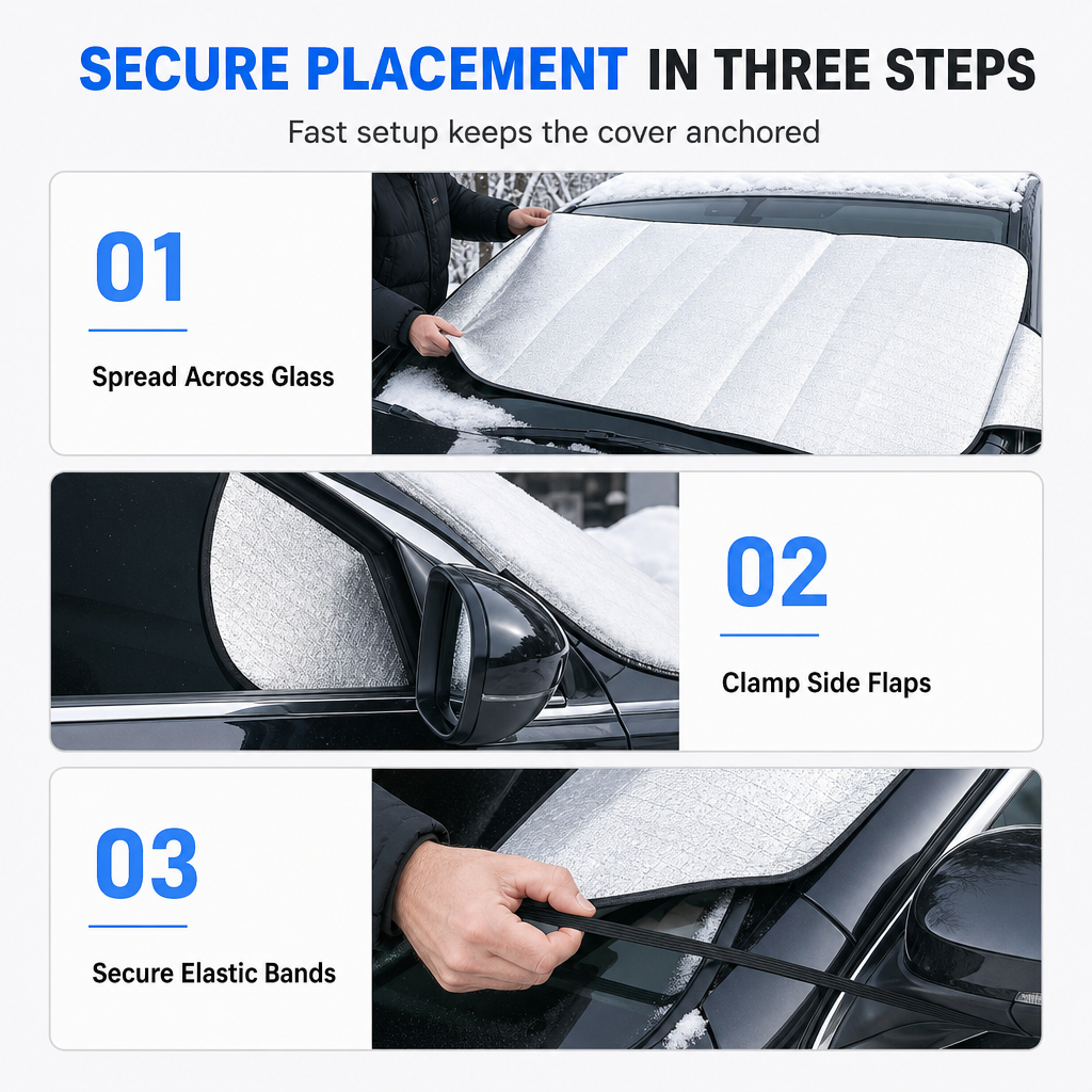 Double-Sided Aluminum Foil Car Windshield Snow Cover