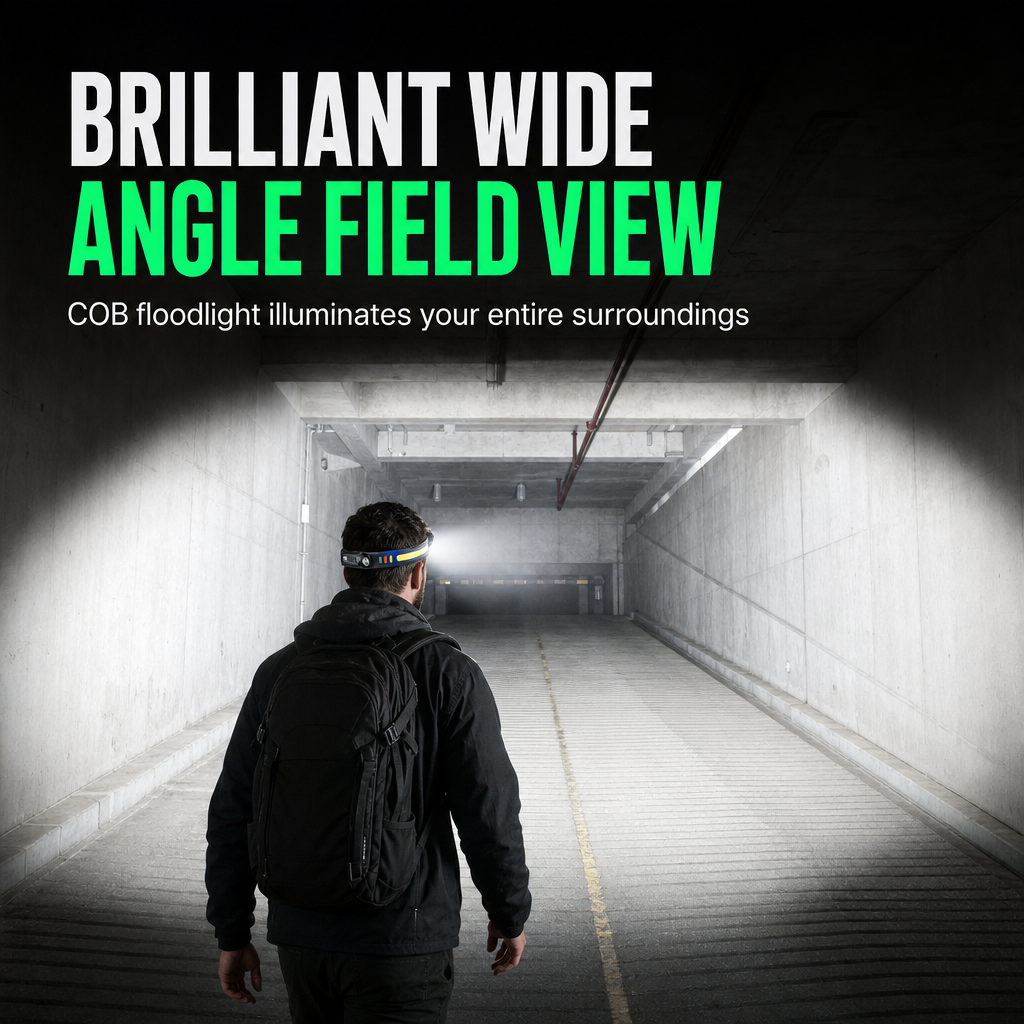 Smart Motion Sensor Dual-Light LED Headlamp