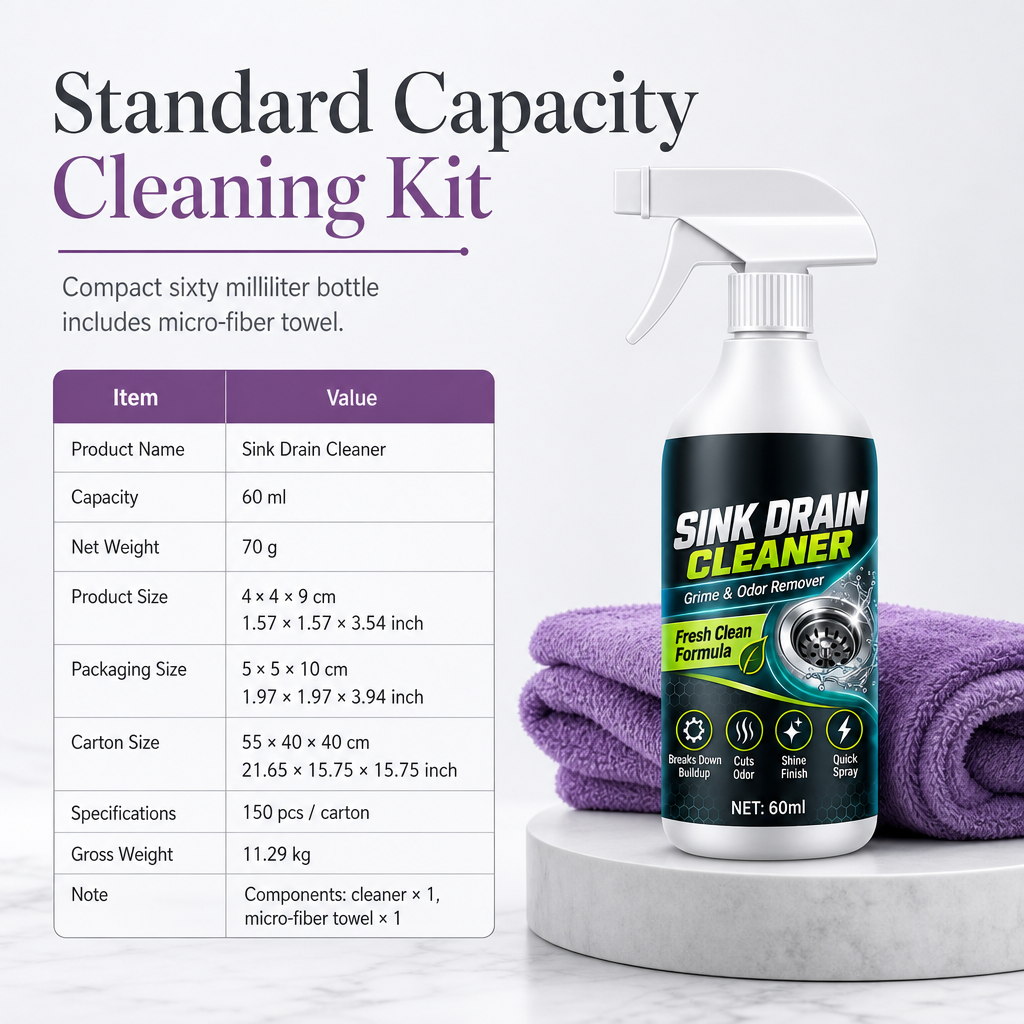 🧼✨ Kitchen Sink Drain Cleaning Spray – Target Grease & Grimy Buildup