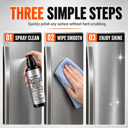 Stainless Steel Cleaner and Polish Spray Set for Household Appliances Refrigerators and Microwaves