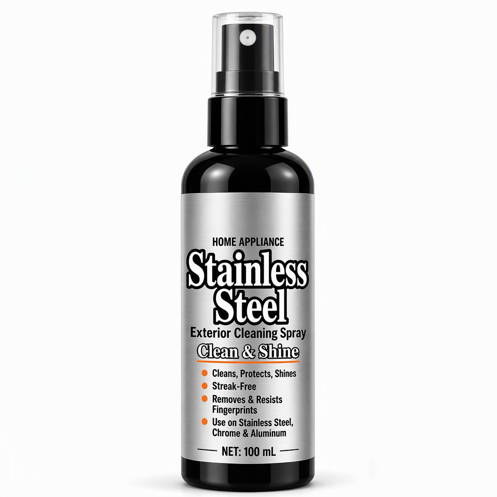 Stainless Steel Cleaner and Polish Spray Set for Household Appliances Refrigerators and Microwaves