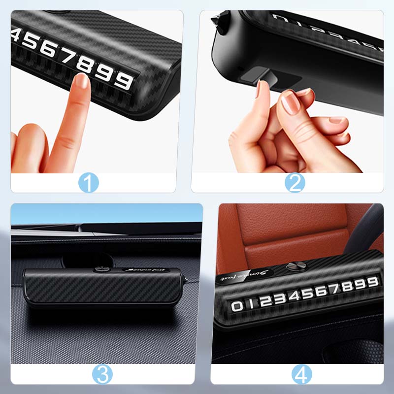 Multi-functional Temporary Parking Phone Number Plate