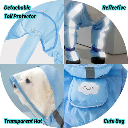 🌧️ Full-Coverage Pet Raincoat – Waterproof & Easy to Wear