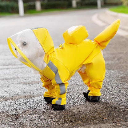 🌧️ Full-Coverage Pet Raincoat – Waterproof & Easy to Wear