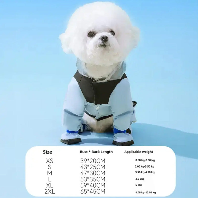 🌧️ Full-Coverage Pet Raincoat – Waterproof & Easy to Wear