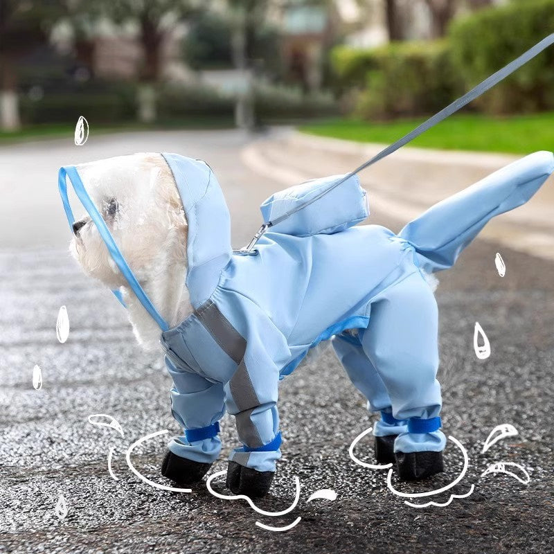 🌧️ Full-Coverage Pet Raincoat – Waterproof & Easy to Wear
