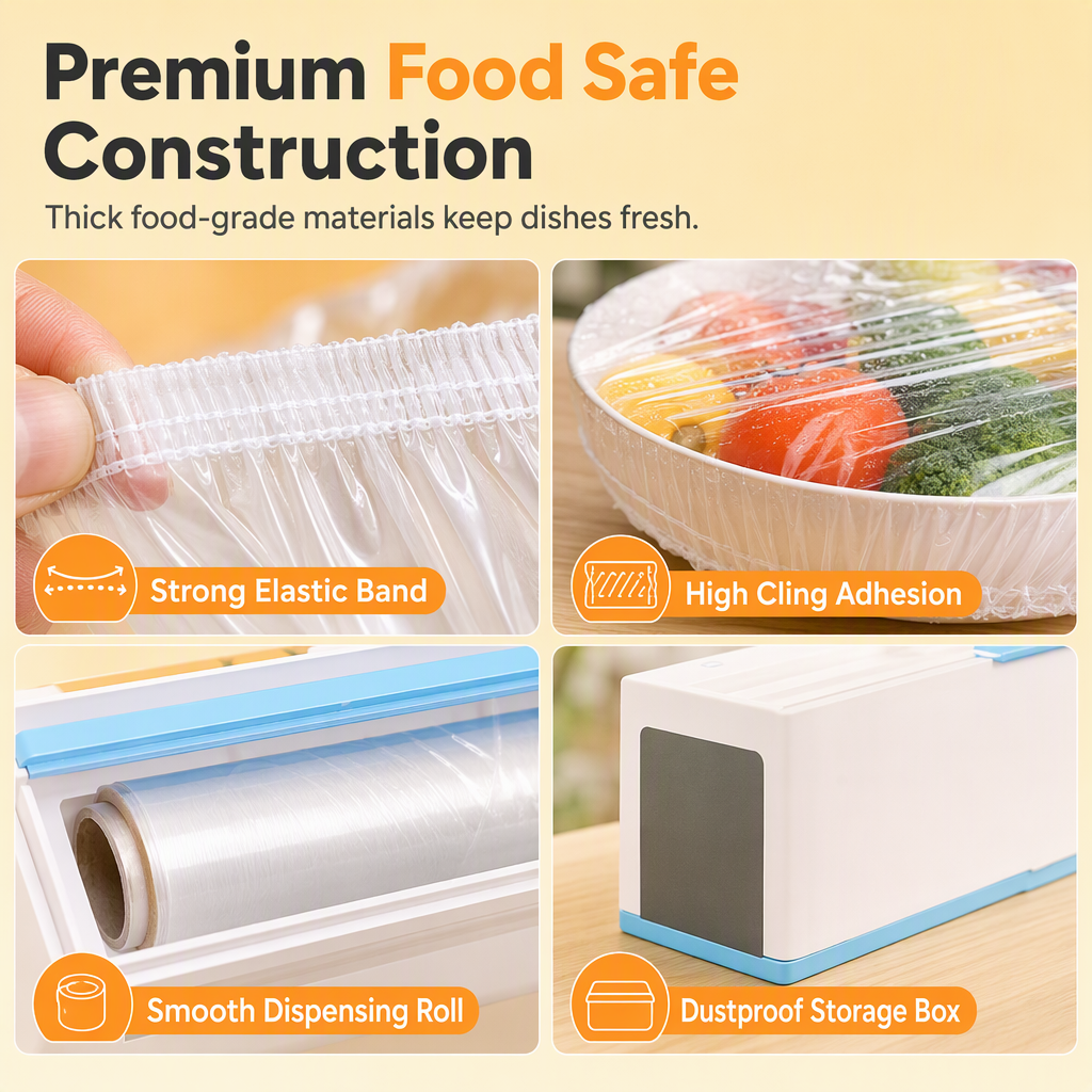 🎉Limited Sale🎉50% OFF!💞50K+ SOLD!⏳✨Magnetic Cling Film Dispenser with Slide Cutter