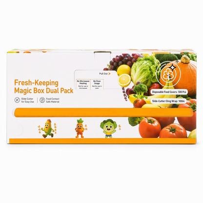 🎉Limited Sale🎉50% OFF!💞50K+ SOLD!⏳✨Magnetic Cling Film Dispenser with Slide Cutter