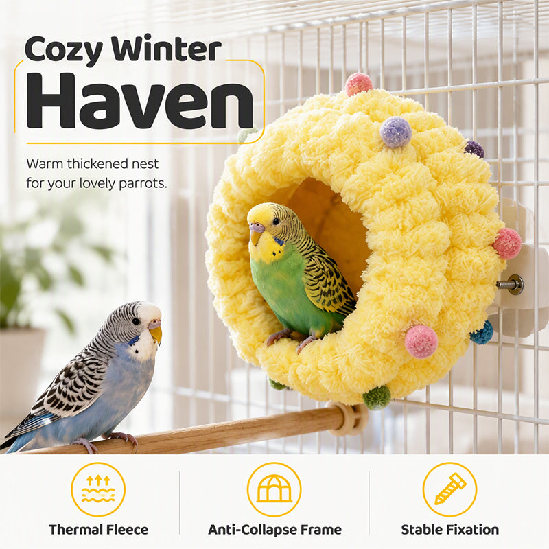 🌿 Soft Hanging Bird Bed with Plush Fleece Interior for Small Bird Cages