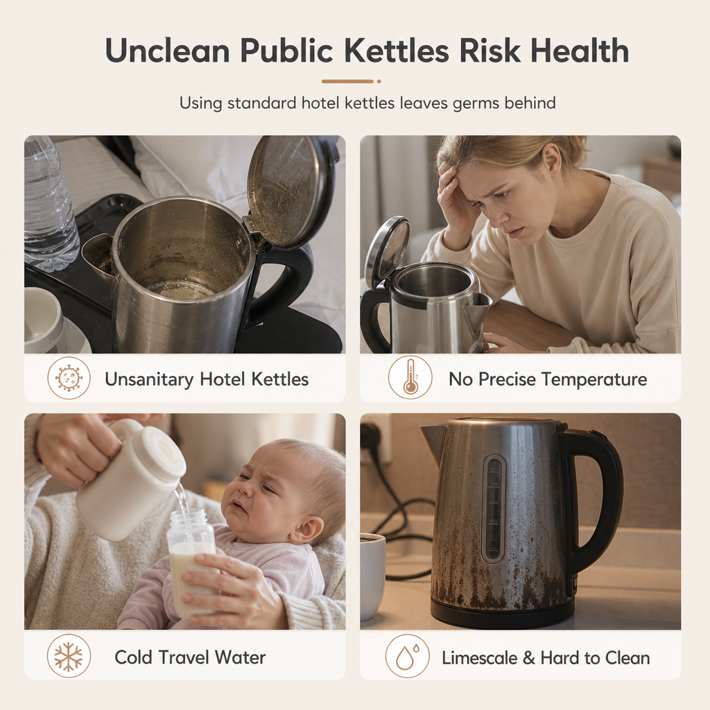 Portable Electric Kettle Travel Water Boiler
