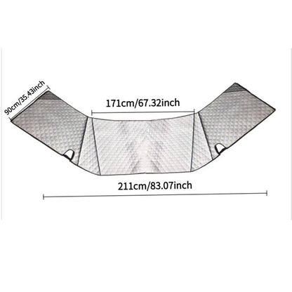 🎃Halloween Deal 50% OFF!🚐External Thermal Motorhome Windscreen Cover – All-Season Cab & Privacy Screen