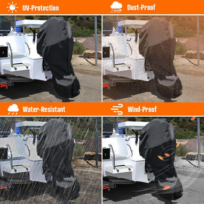 🚤❄️ 50 % RABATT – HELTÄCKANDE BÅTMOTORSKYDD I 420D OXFORD – SKYDDA UTOMBORDAREN MOT REGN, SNÖ & UV, UTAN VERKTYG! 🛡️