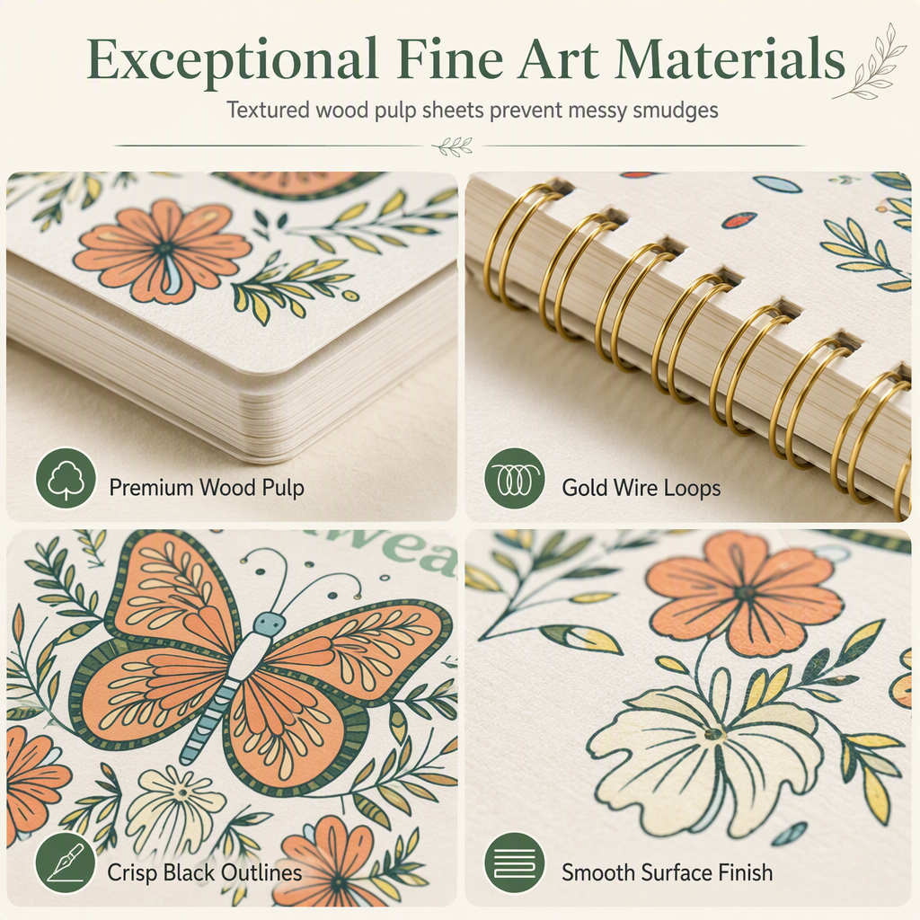 Cute Adult Coloring Book
