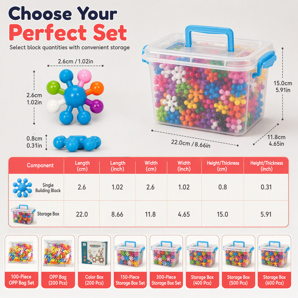 📢📢50% OFF !! ⏰Kids 3D Interlocking Snowflake Building Blocks