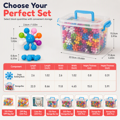 📢📢50% OFF !! ⏰Kids 3D Interlocking Snowflake Building Blocks