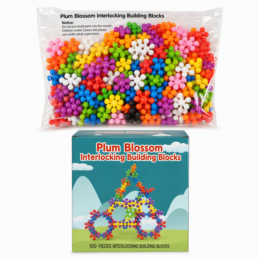 📢📢50% OFF !! ⏰Kids 3D Interlocking Snowflake Building Blocks