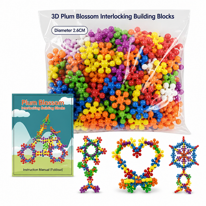 📢📢50% OFF !! ⏰Kids 3D Interlocking Snowflake Building Blocks