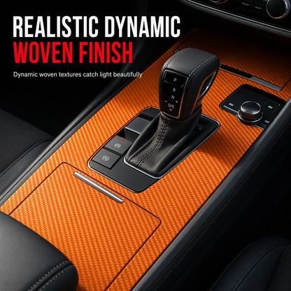 🚗 3D/6D Carbon Fiber Interior Trim Film – Self-Adhesive Car Wrap