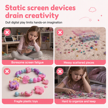 ✨ LIMITED-TIME 50% OFF! 💎 Kids DIY Charm Bracelet Kit – Creative, Screen-Free, Fun 🎀