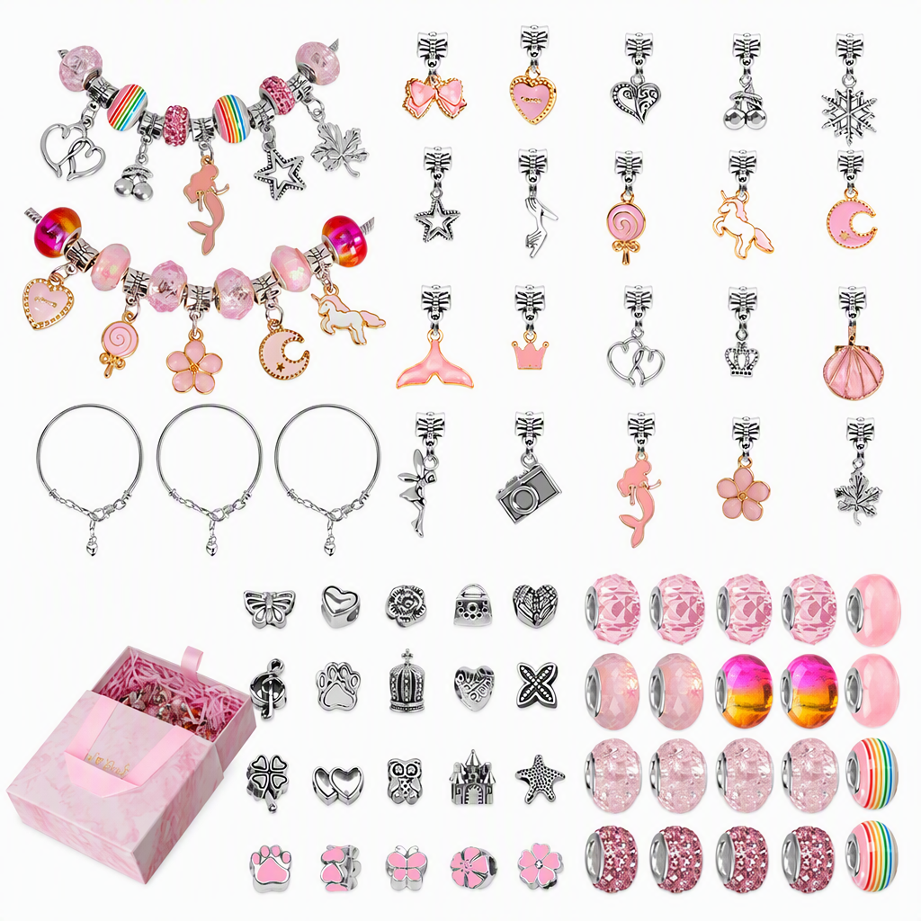 ✨ LIMITED-TIME 50% OFF! 💎 Kids DIY Charm Bracelet Kit – Creative, Screen-Free, Fun 🎀
