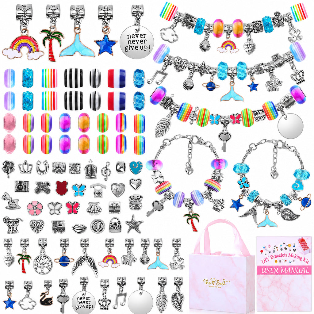 ✨ LIMITED-TIME 50% OFF! 💎 Kids DIY Charm Bracelet Kit – Creative, Screen-Free, Fun 🎀