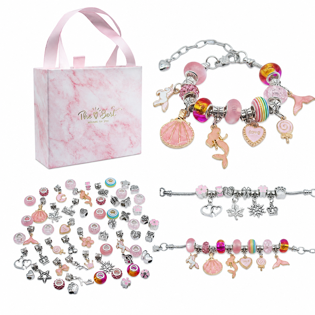 ✨ LIMITED-TIME 50% OFF! 💎 Kids DIY Charm Bracelet Kit – Creative, Screen-Free, Fun 🎀