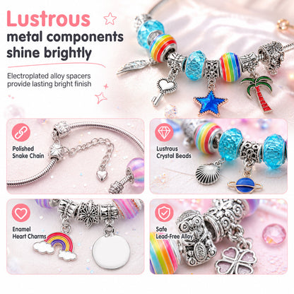 ✨ LIMITED-TIME 50% OFF! 💎 Kids DIY Charm Bracelet Kit – Creative, Screen-Free, Fun 🎀