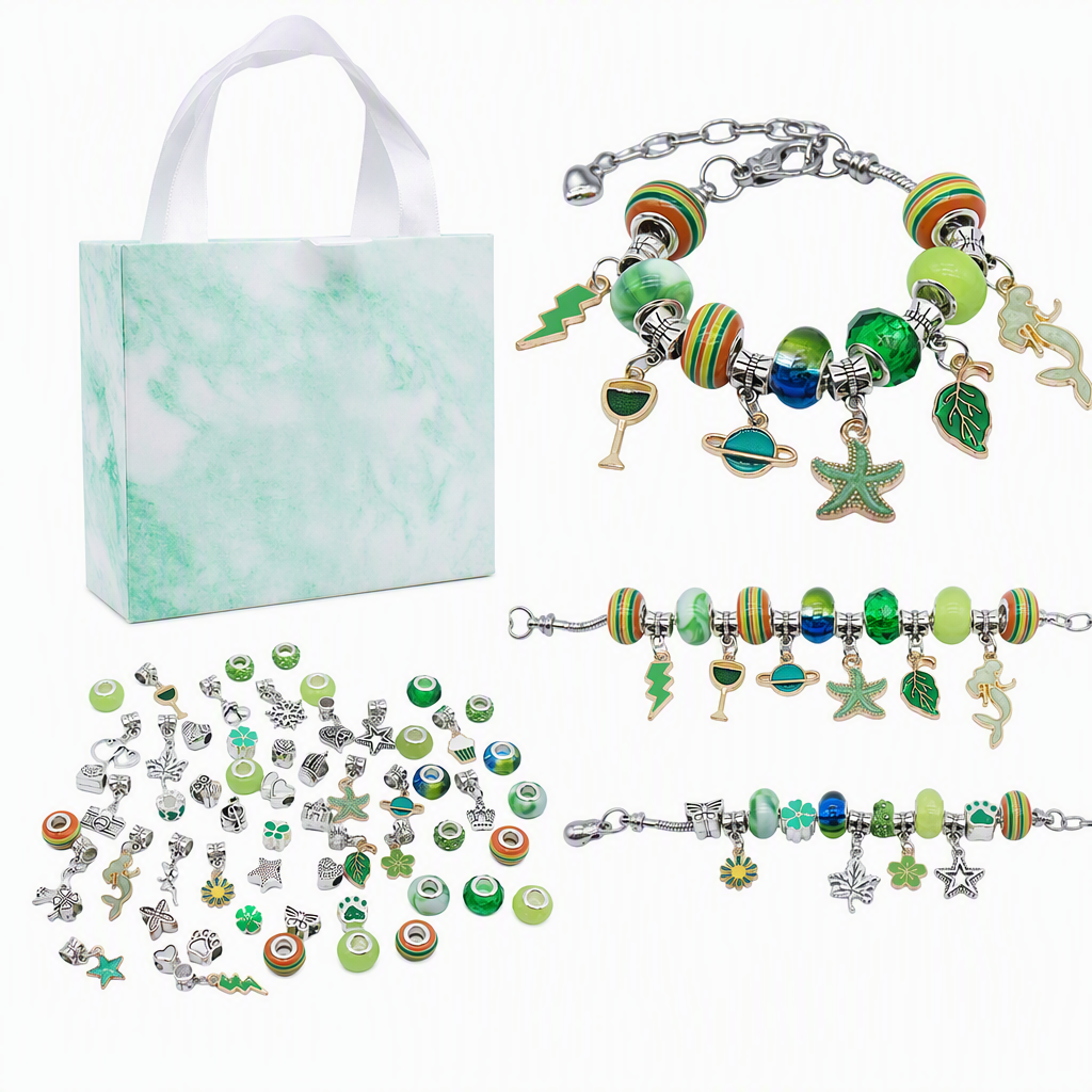 ✨ LIMITED-TIME 50% OFF! 💎 Kids DIY Charm Bracelet Kit – Creative, Screen-Free, Fun 🎀
