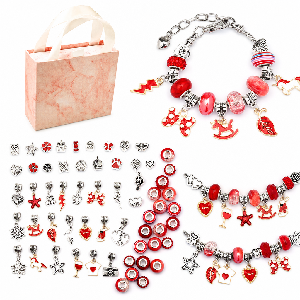 ✨ LIMITED-TIME 50% OFF! 💎 Kids DIY Charm Bracelet Kit – Creative, Screen-Free, Fun 🎀