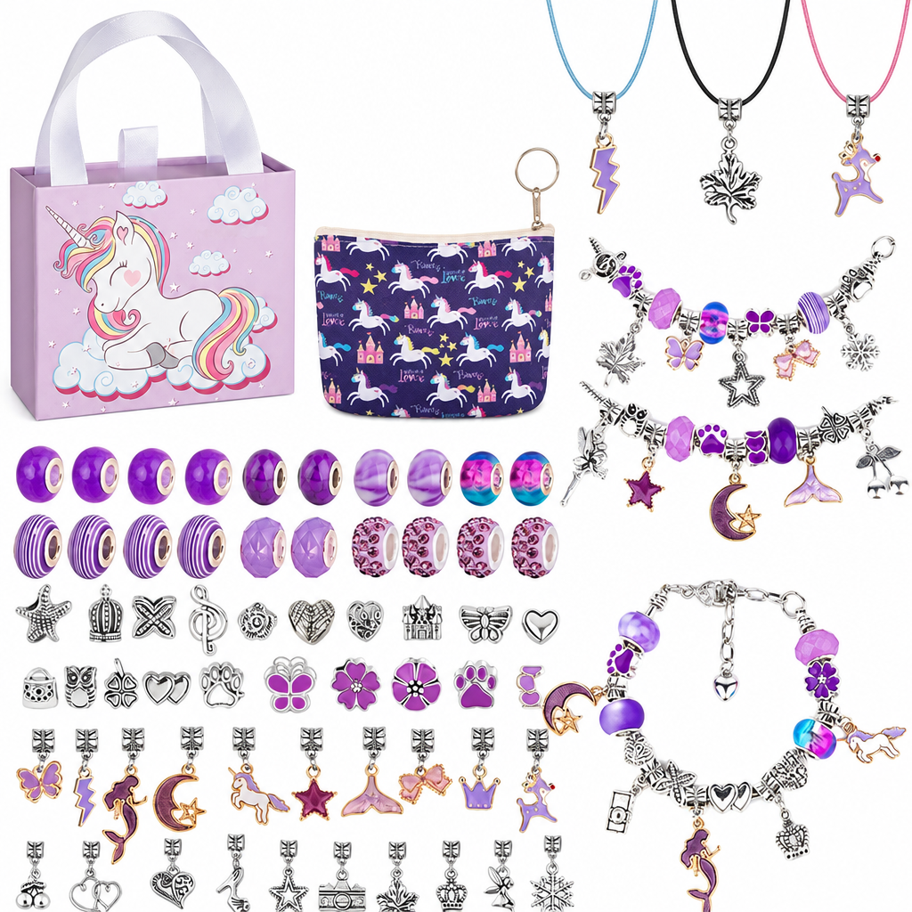 ✨ LIMITED-TIME 50% OFF! 💎 Kids DIY Charm Bracelet Kit – Creative, Screen-Free, Fun 🎀