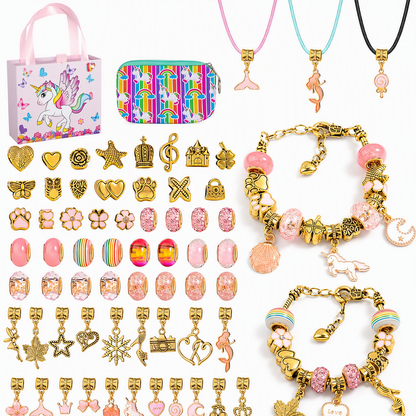 ✨ LIMITED-TIME 50% OFF! 💎 Kids DIY Charm Bracelet Kit – Creative, Screen-Free, Fun 🎀