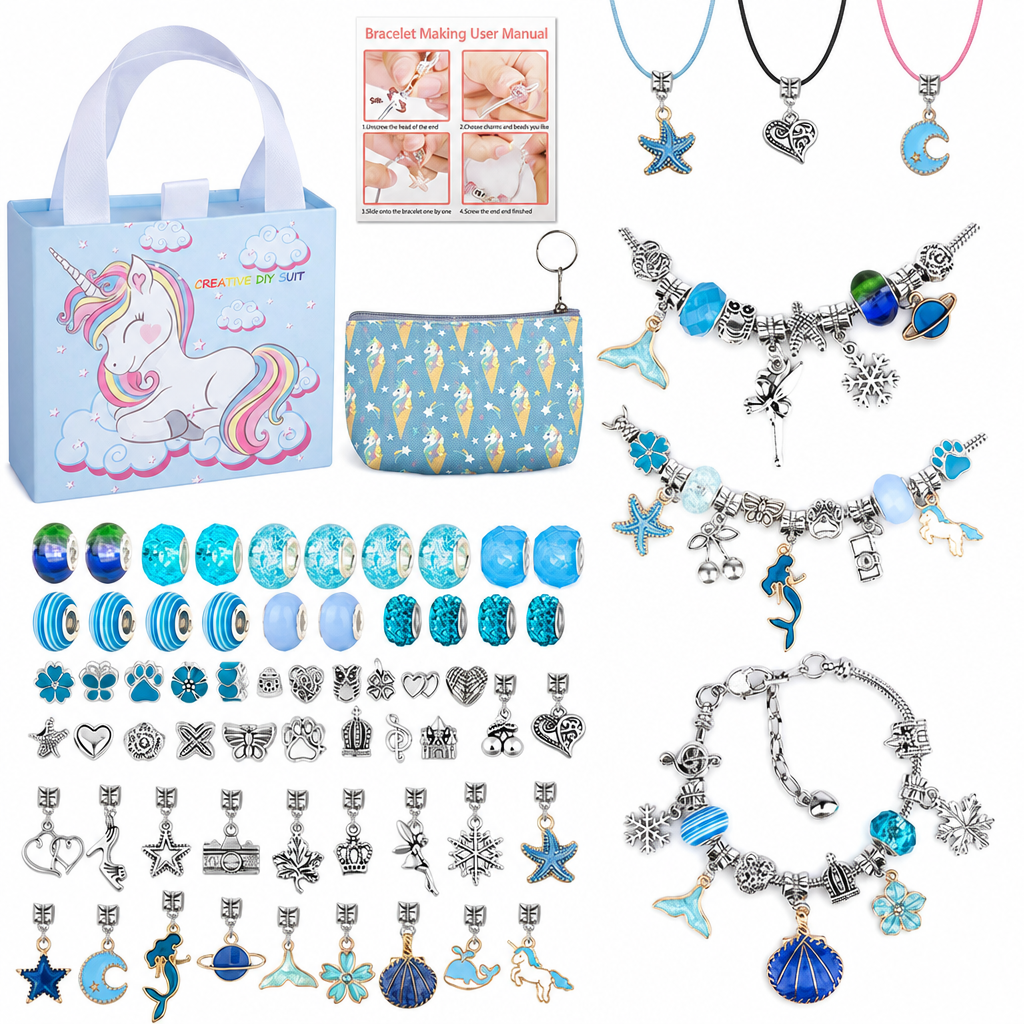 ✨ LIMITED-TIME 50% OFF! 💎 Kids DIY Charm Bracelet Kit – Creative, Screen-Free, Fun 🎀