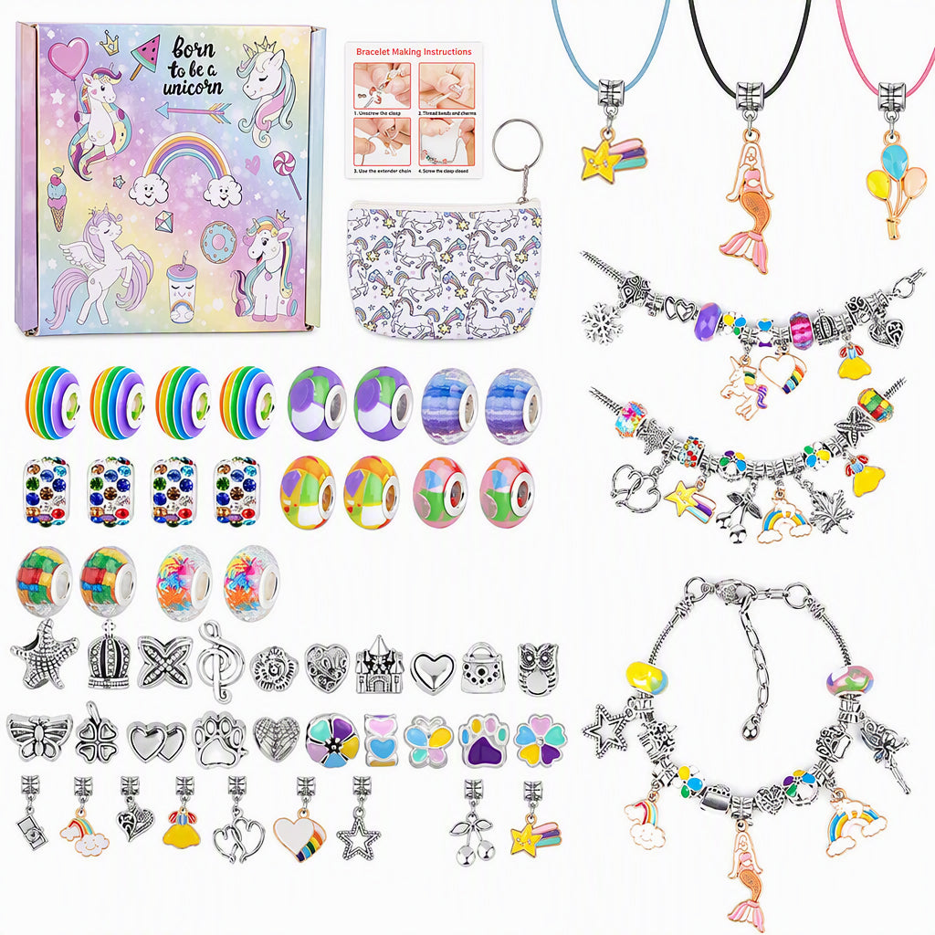 ✨ LIMITED-TIME 50% OFF! 💎 Kids DIY Charm Bracelet Kit – Creative, Screen-Free, Fun 🎀