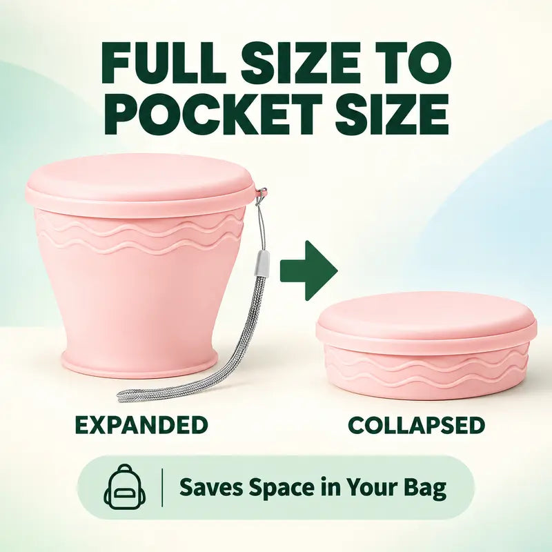 🥤 Collapsible Travel Cup – Compact & Easy to Carry