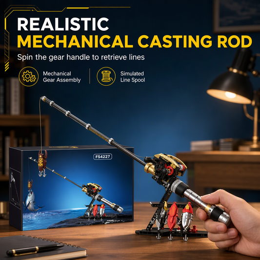 Creative Fishing Rod and Reel Set Simulated Sea Fishing Model Toy for Display