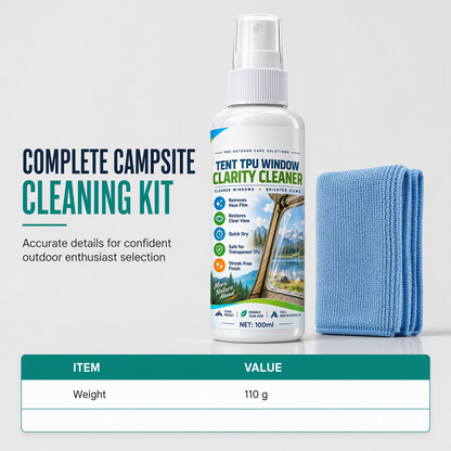 🏕️ Tent Window Cleaner Spray – Clear TPU & Outdoor Shelter Care