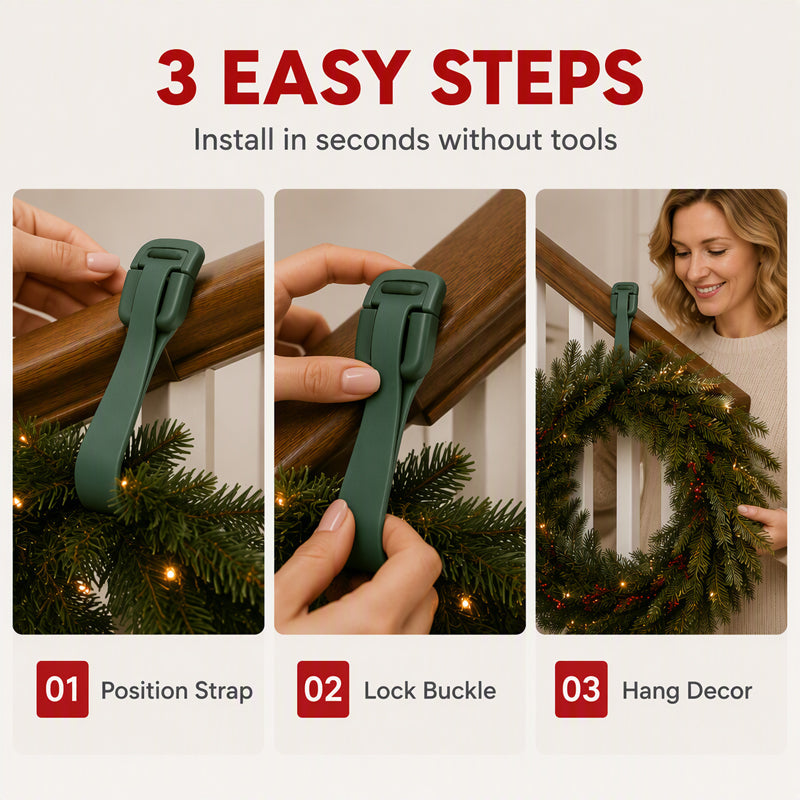 🎄 Christmas Garland Clips – Heavy-Duty Holiday Decoration Hangers