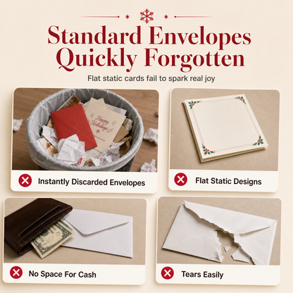 🎄🎁 Christmas Pull-Tab 3D Greeting Card – Interactive Sliding Design