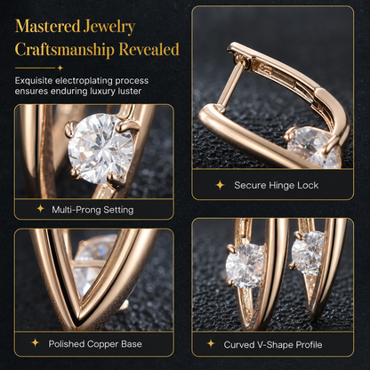Classic & Elegant V Shaped Earrings for Women