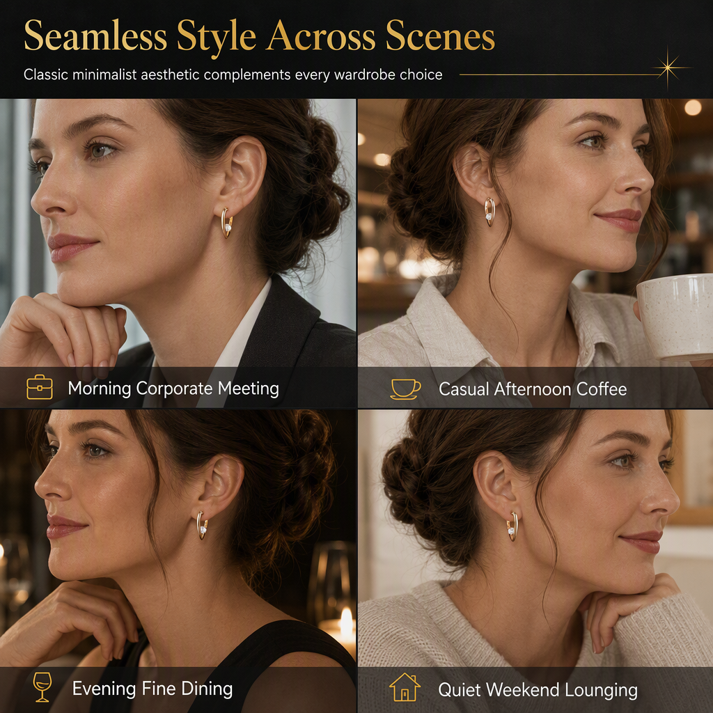 Classic & Elegant V Shaped Earrings for Women