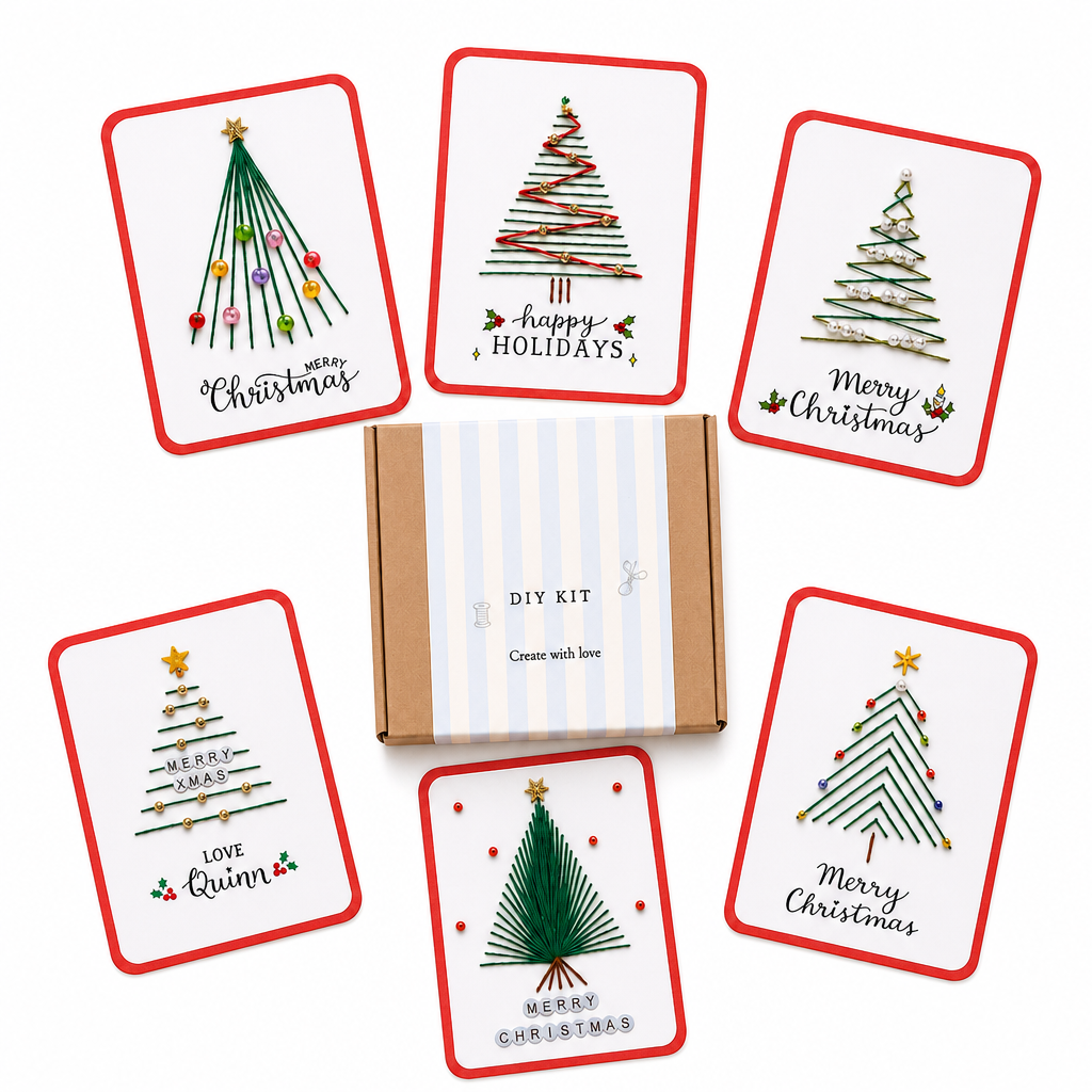 ⏳Limited-time 50% off⏰Merry Christmas DIY Greeting Card Making Kit🎄🧵📇