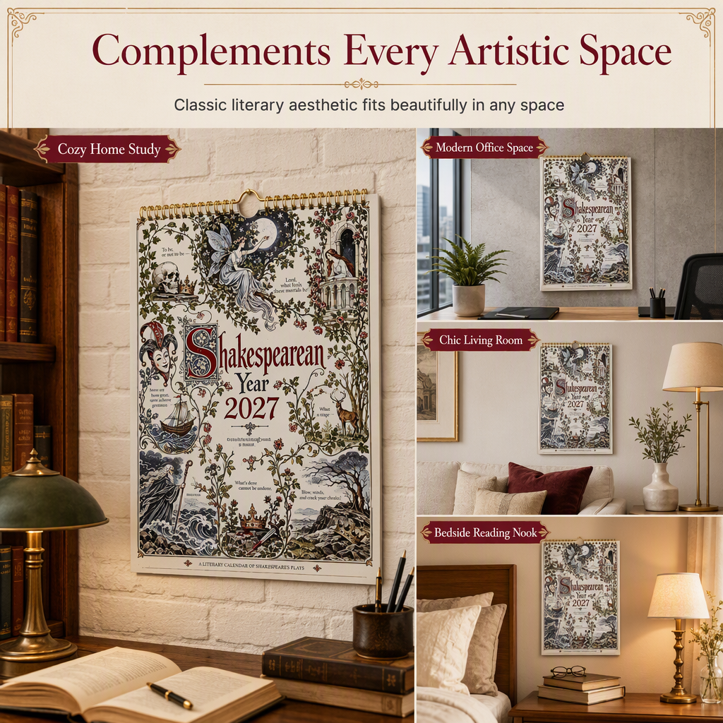 2027 Shakespeare Literary Wall Calendar