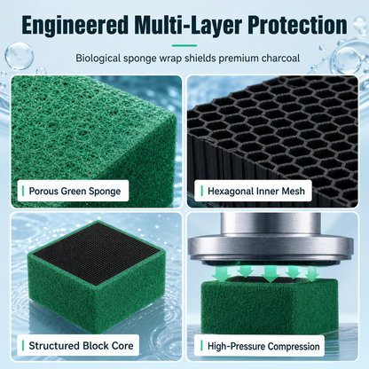 🎁2026 New Arrivals 50% OFF💥Activated Carbon Filter Cube – honeycomb filtration clears cloudy water, removes odors. Anti-crumble block for crystal-clear aquarium! 🛡️✅