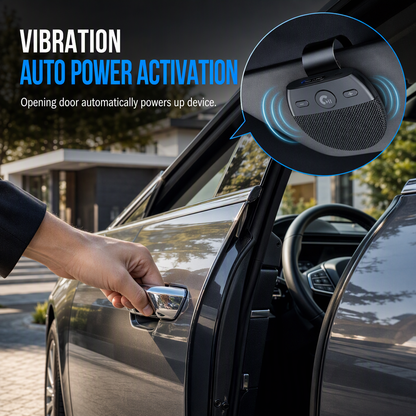 🚗 LIMITED-TIME 50% OFF! ✨ SP11 Car Sun Visor Bluetooth Speakerphone – Vibration Auto Power On, Hands-Free Calls 📞