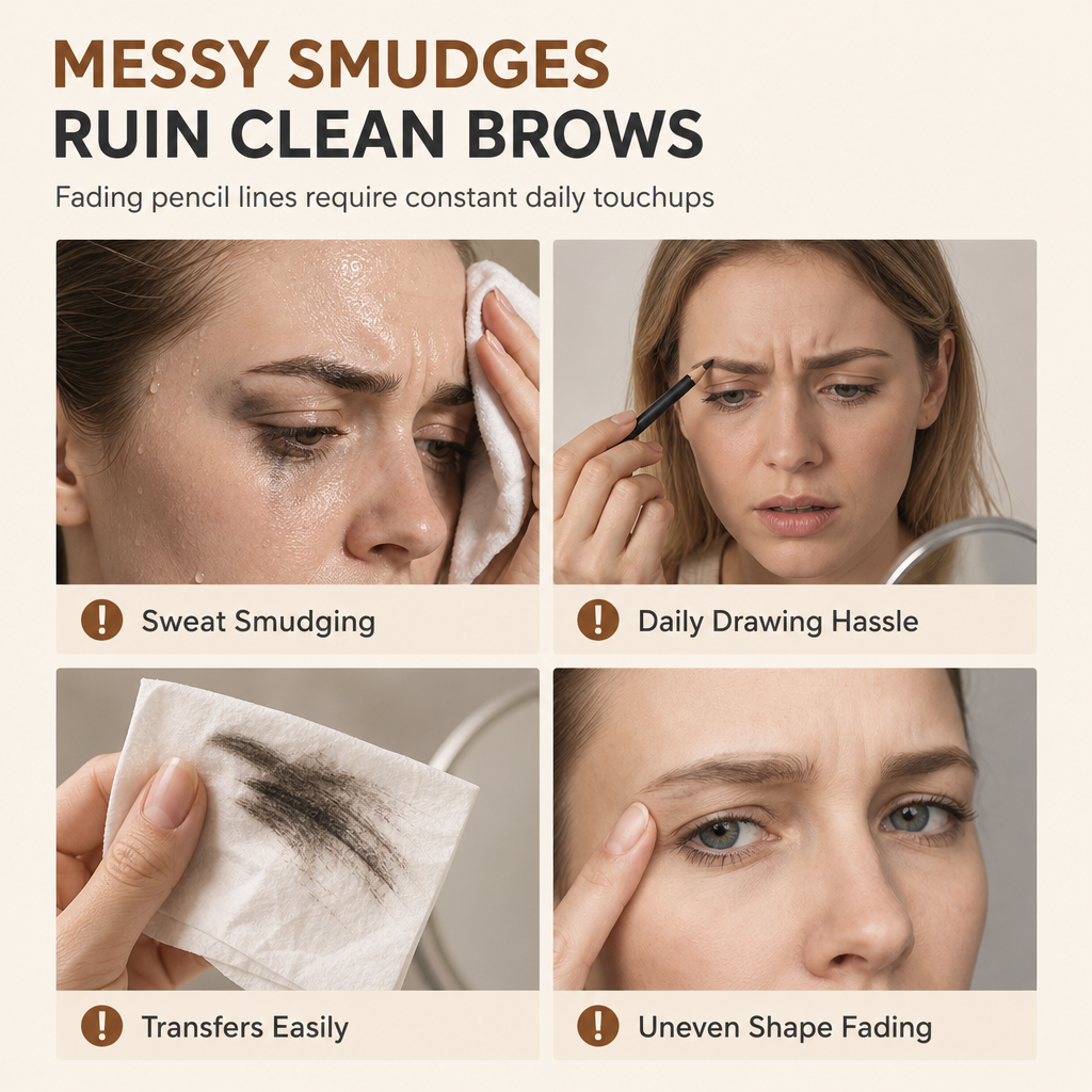 Waterproof Long Lasting Peel Off Eyebrow Gel Semi Permanent Eyebrow Tint Cream for Natural Wild Brows