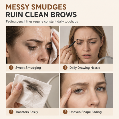 Waterproof Long Lasting Peel Off Eyebrow Gel Semi Permanent Eyebrow Tint Cream for Natural Wild Brows