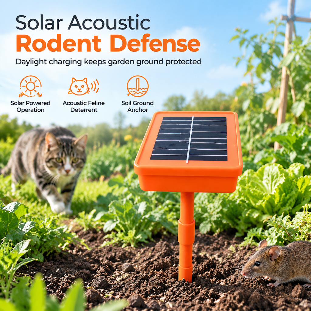 🌱 LIMITED-TIME 50% OFF! ⚡ Solar Garden Rodent Deterrent – Eco-friendly, Weatherproof, Hands-free 🌿
