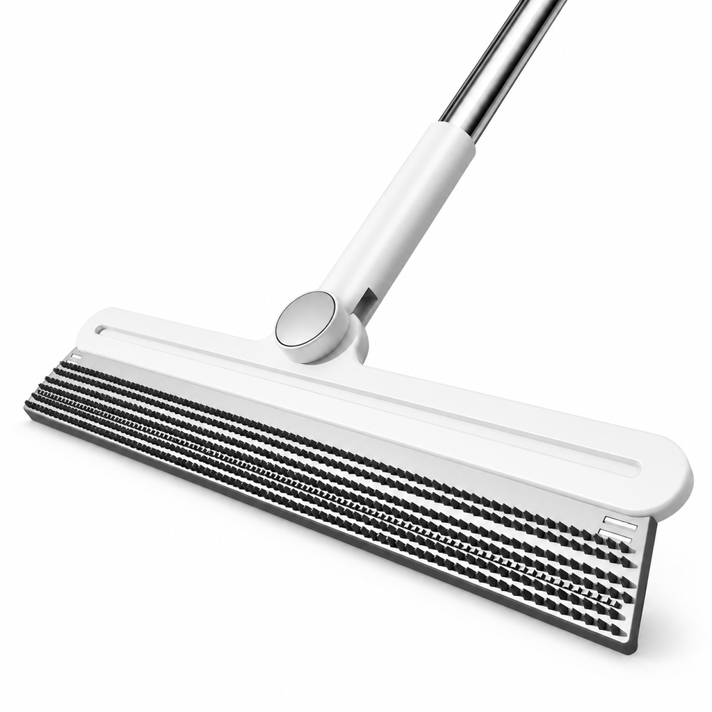 🐾 Pet Hair & Water Squeegee – Dual Silicone Cleaner for Floors and Bathrooms