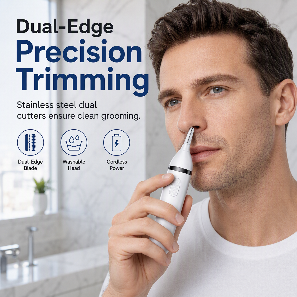 Portable Electric Nose and Ear Hair Trimmer