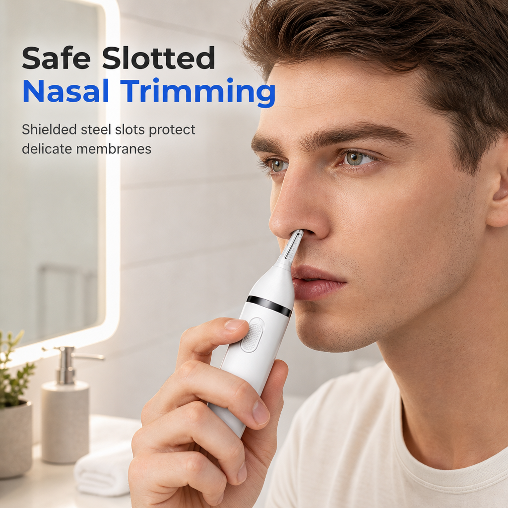 Portable Electric Nose and Ear Hair Trimmer